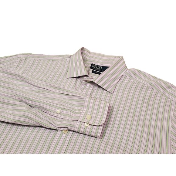 Polo Ralph Lauren Mens 18 36/37 Tall Regent Fit Striped Long Sleeve Button Shirt - Picture 1 of 6